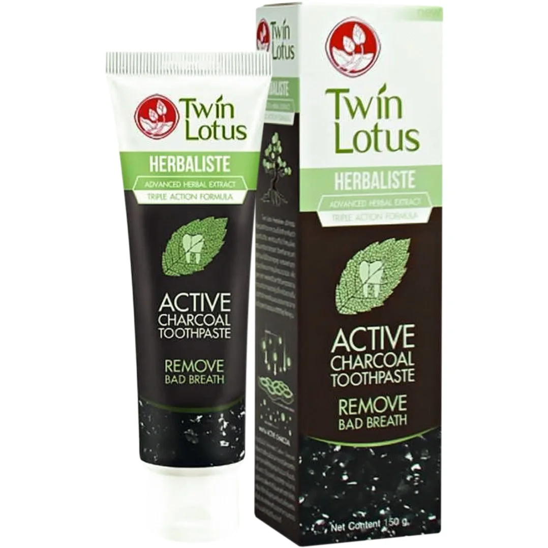 TWIN LOTUS Зубная паста Угольная &quotActive Charcoal&quot 50 гр | Красота и здоровье