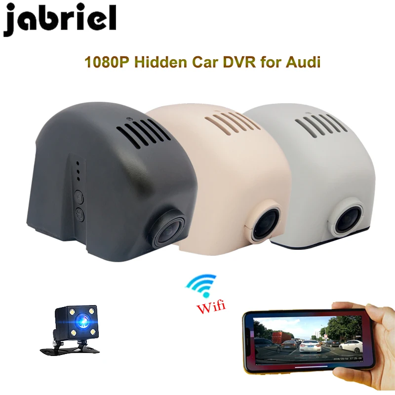 Скрытый Автомобильный видеорегистратор Jabriel 1080P с Wi Fi Автомобильная камера для audi