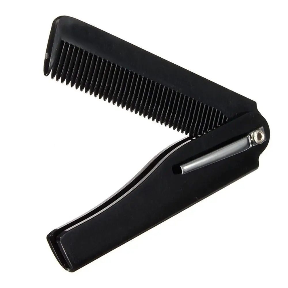 

1 Pc Fashion Mens Womens Wooden Comb Beauty Handmade Folding Pocket Clip Hair Foldable Moustache Beard Comb Black Hair Brush