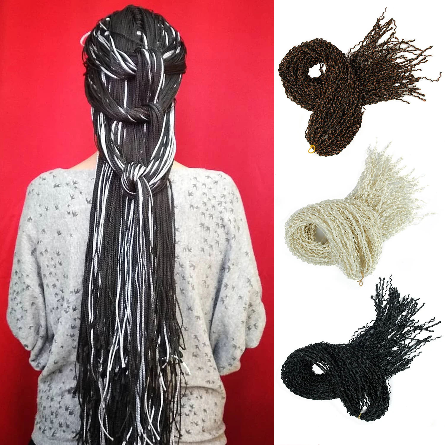 Zizi косички для вязания крючком цветные синтетические волосы наращивания 24 дюйма