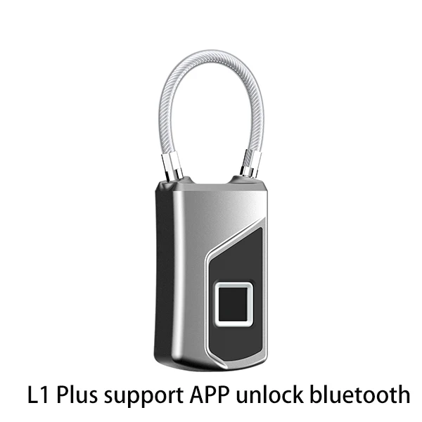 L1 Plus USB Перезаряжаемый умный БЕСКЛЮЧЕВОЙ биометрический умный дверной замок с Bluetooth управлением, электронный водонепроницаемый защитный замок для багажа - Цвет: L1 Plus