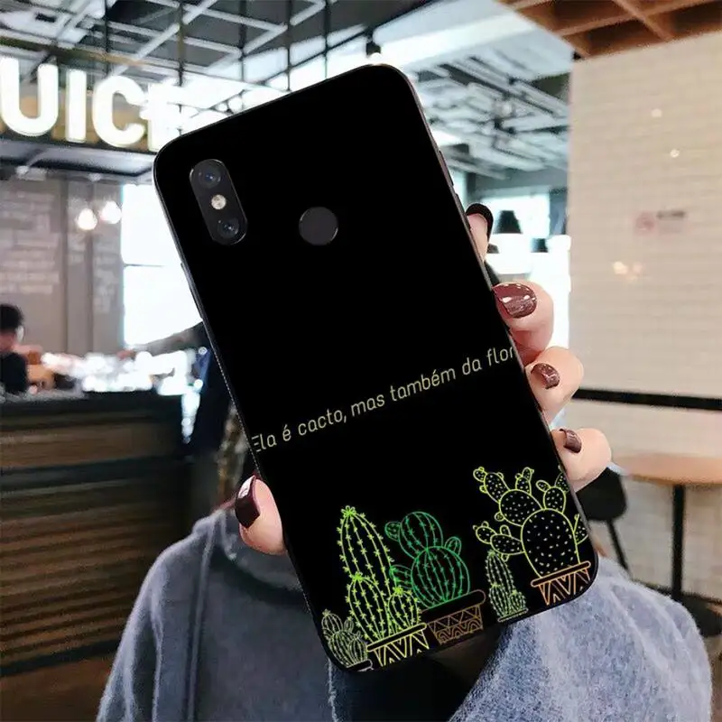 FHNBLJ Роскошный чехол для телефона с изображением кактуса растения Xiaomi mi 5 6 8 9 10 lite