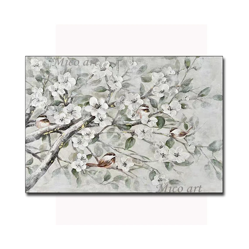 

Abstract Plum Flower Art Picture 100% Hand-painted Oil Painting Wall Decor Canvas Art Piece Unframed Acrylic Paintings Artwork