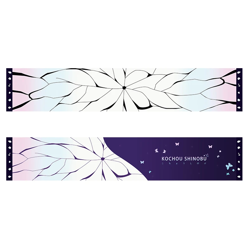 Anime Demon Slayer Kimetsu no Yaiba Kochou Shinobu Plus Length Keep Warm Cosplay Scarf Winter Neckerchief 190cm*33cm