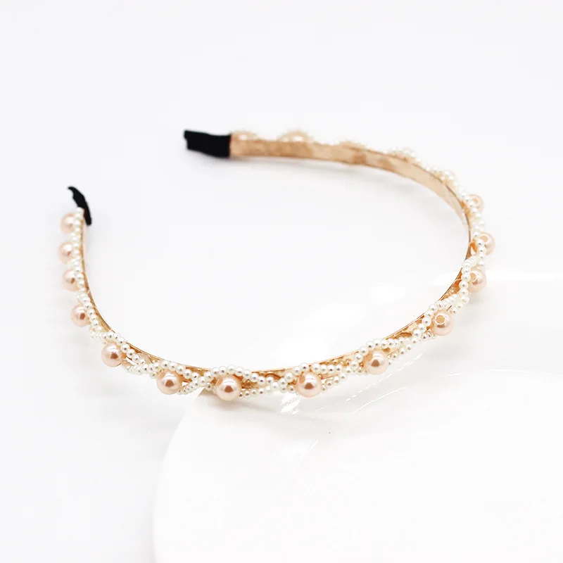 

Elegant Full Pearls Headband For Women Fashion Hair Accessories White Pearls Cross Twisted Hairbands Girls Hair Hoop Headwarp