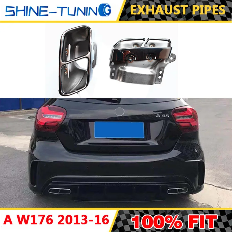Подходит для выхлопных труб CLA GLA Class W176 W117 X156 A45 CLA45 GLA45 задние наконечники бампера