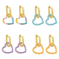 color oil dripping geometric earrings fashion simple candy color piercing earrings for women party gifts korean earrings