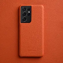 Genuine Leather Case For Samsung Galaxy S21 Ultra Premium Cases S21+ Plus 5G Luxury Fashion Business  Back Cover