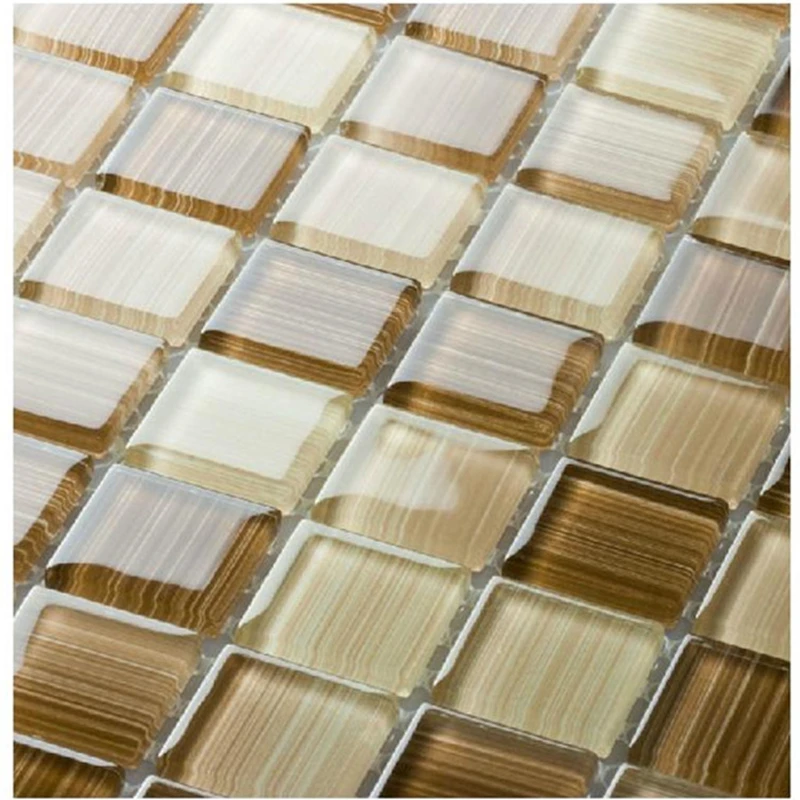 Ручная роспись синий стеклянная мозаика настенная плитка кухня щитка ванна