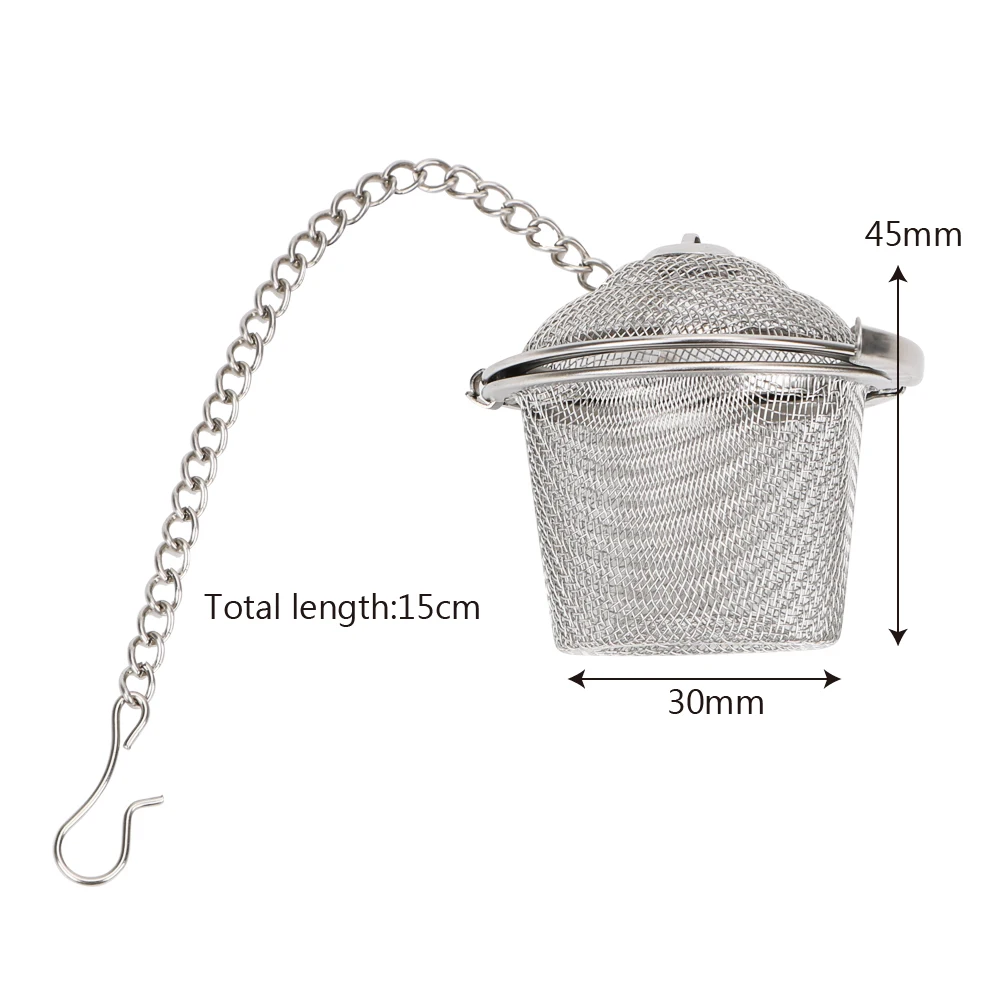 

Stainless Steel Mesh Herbal Ball Teakettle Locking Tea Filter Seasoning Ball Tea Spice Strainer Reusable