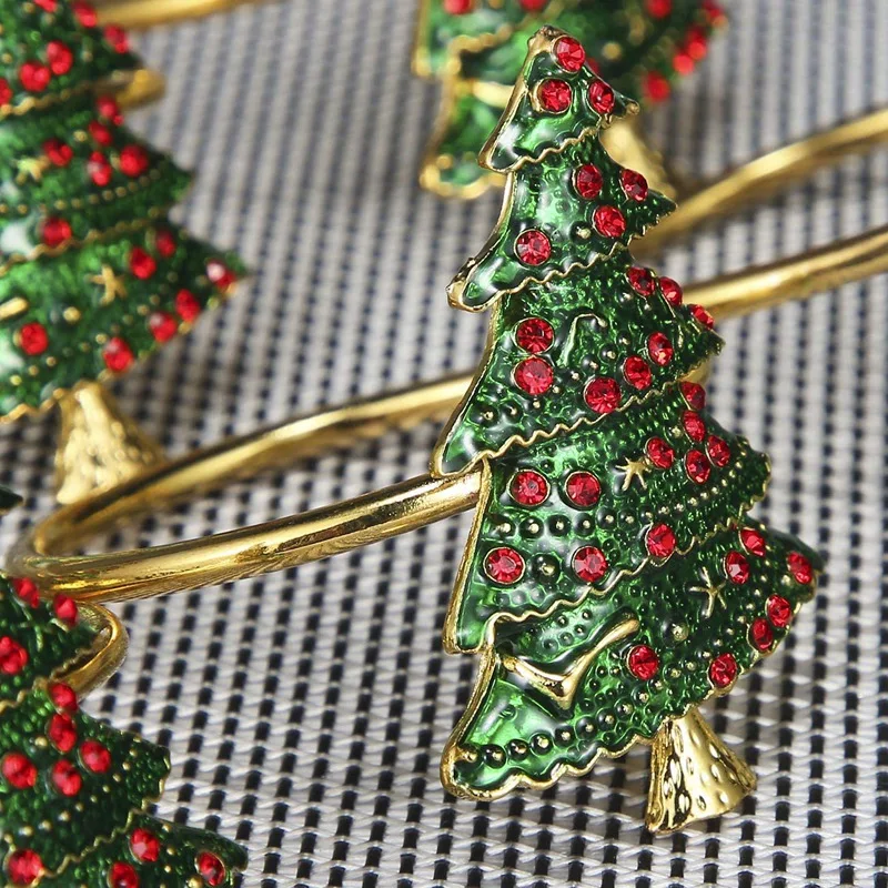 

6 Pack Wreath Napkin Rings for Wedding,Christmas, Thanksgiving and Home Kitchen for Casual or Formal