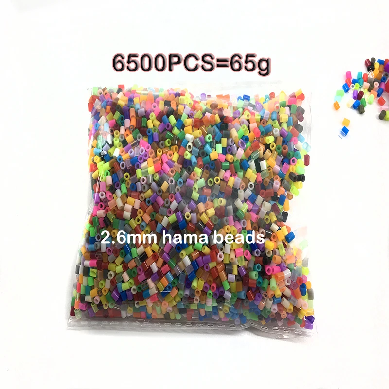 

6500pcs/bag 2.6mm Mini Hama Beads Kids DIY Toy Color Mixing Perler Fuse Beads Mini Ironing Beads educational toys jigsaw puzzle