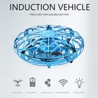 Миниатюрный светодиодный Дрон НЛО, игрушечный Летающий гироскоп на кончиках пальцев, дистанционное управление, вертолеты, ручной Дрон, детская игрушка для мальчиков, подарок