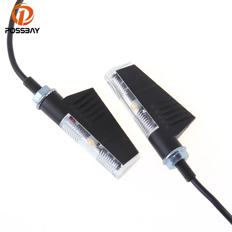 POSSBAY Универсальный желтый светодиод Сигналы поворота для мотоцикла скутер