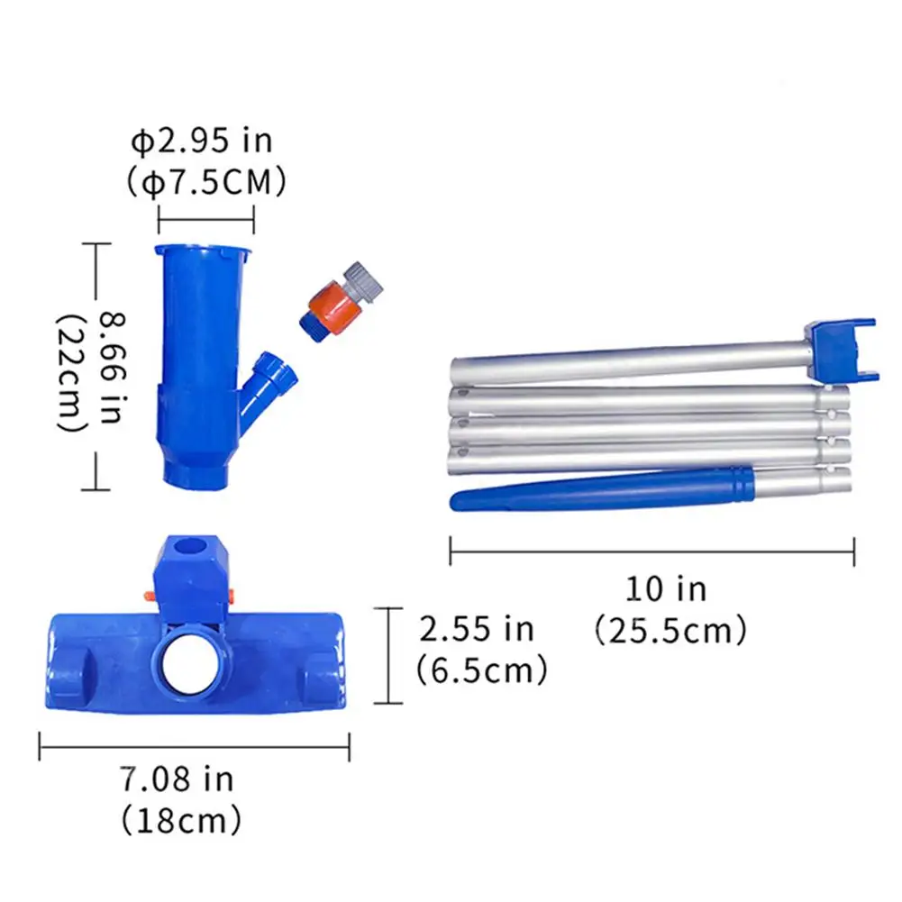 

Swimming Pool Cleaning Set With Telescopic Poles Pool Accessories Vacuum Cleaner Cleaning Tools Use For Tanks And Hot Springs