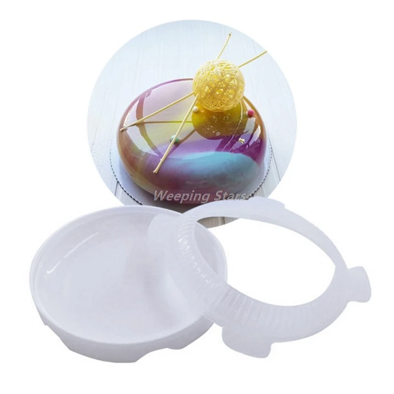 

1set Round Eclipse Silicone Cake Mold For Mousses Ice Cream Chiffon Baking Pan