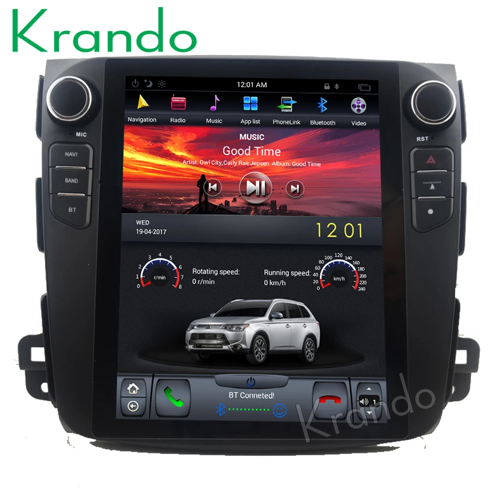 

Krando Android 9.0 4G RAM 10.4" Tesla Vertical Screen Car Multimedia Player Audio for Mitsubishi Outlander 2006-2012 Navigation