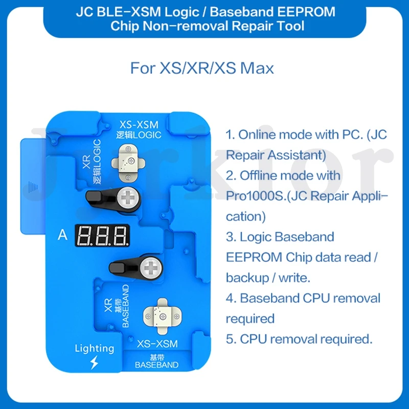 

JC NAND Programmer BLE-XSM Logic /Baseband EEPROM Chip Non-removal Repair Tool For iPhone XS/XR/XS MAX Module