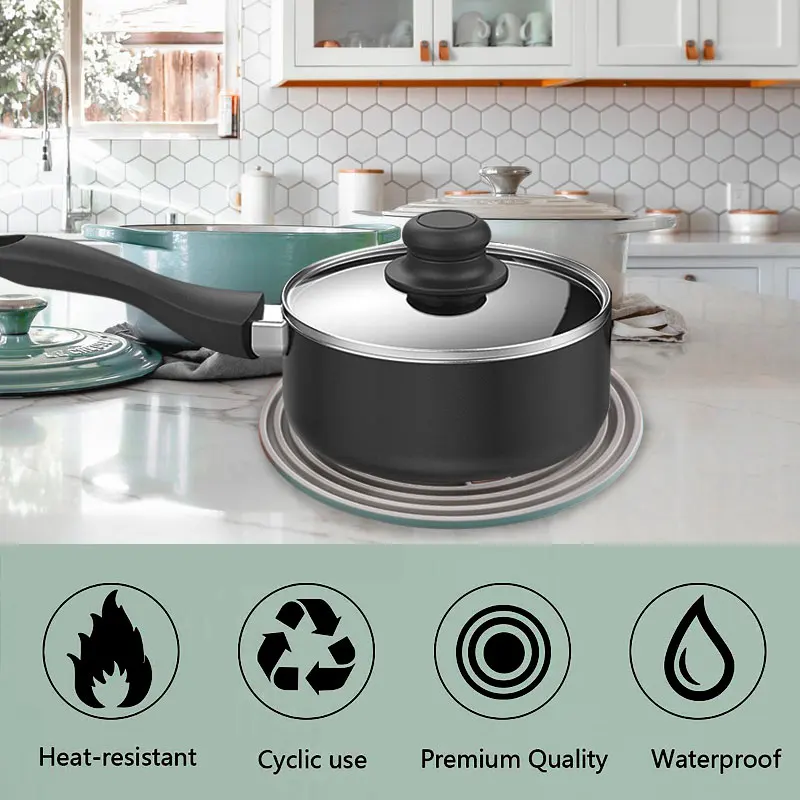 3 in 1 Silicone Pot Mat Coasters Heat Resistant Holders Hot Pads Non-Slip Flexible Durable | Дом и сад