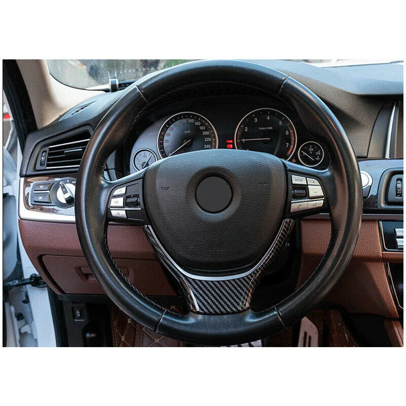 

Black Steering Wheel Decorative Cover Car Color Cover Lower Real Carbon Fiber Trim High Quality
