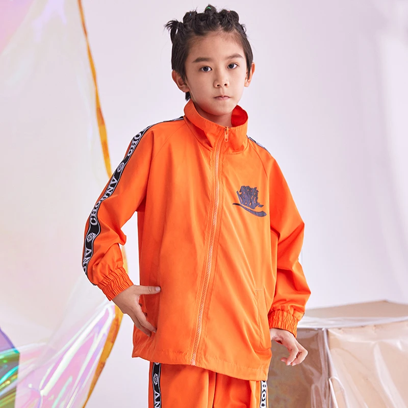 Only tops Детский костюм для джазового танца и барабана одежда для уличных танцев спортивный комплект в стиле хип-хоп с длинными рукавами для мальчиков и девочек, топы и штаны, SD2097 - Цвет: Only tops