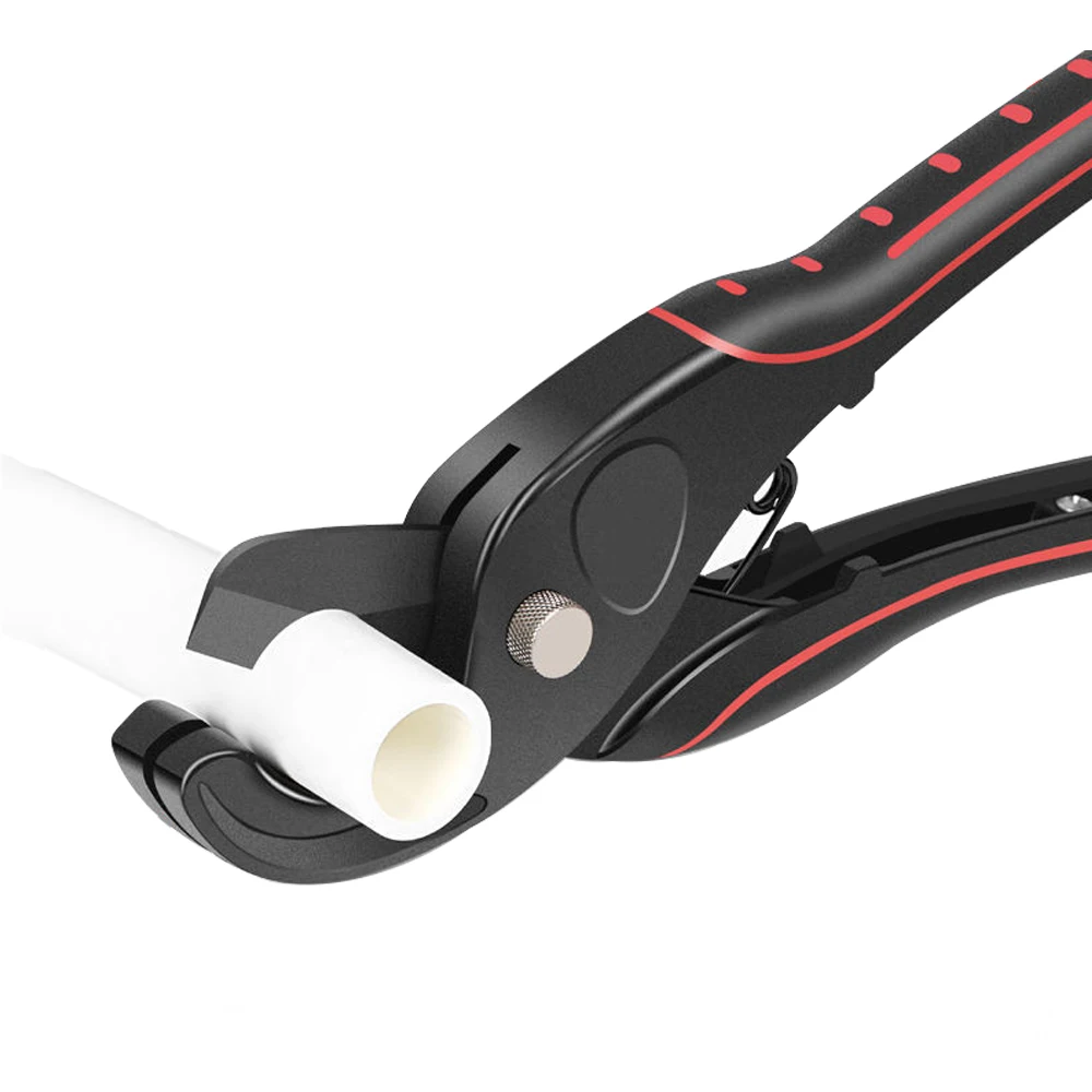 

PVC Plastic Pipe Scissors Ratchet Design PEX Pipe Cutting Machine Cutting Range 32MM-75MM Water Pipe Cutting Tool SK5Steel Blade