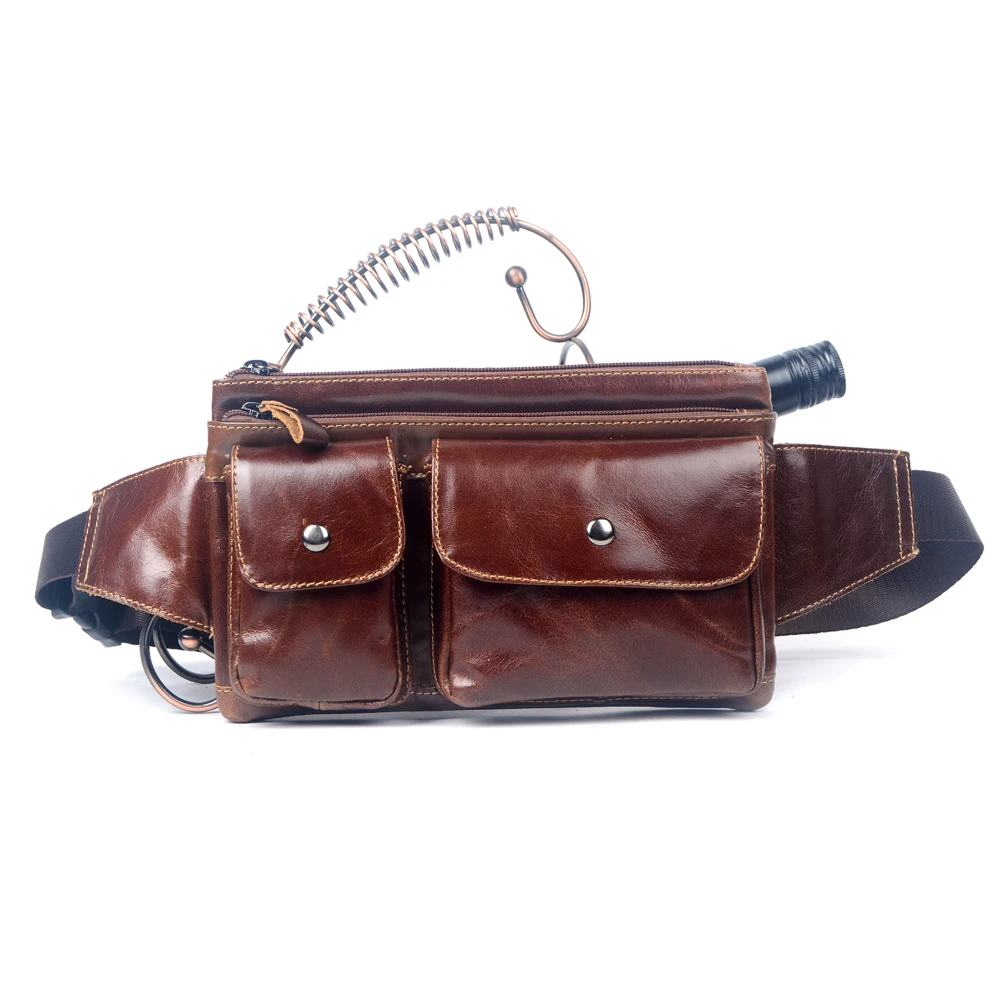 MEIGARDASS из натуральной кожи Мужская поясная сумка рюкзак с одной лямкой для