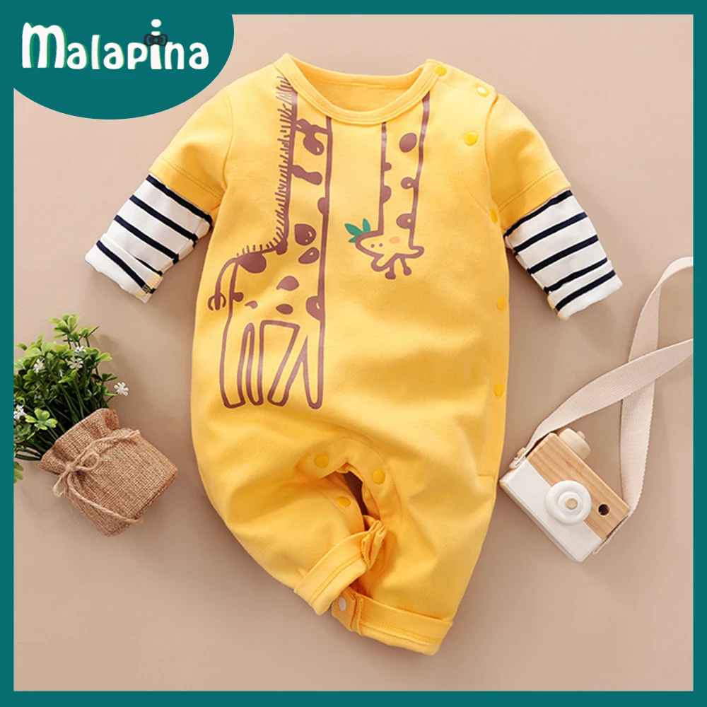 Комбинезон для новорожденных мальчиков и девочек Malapina 2020 ползунок комбинезон с