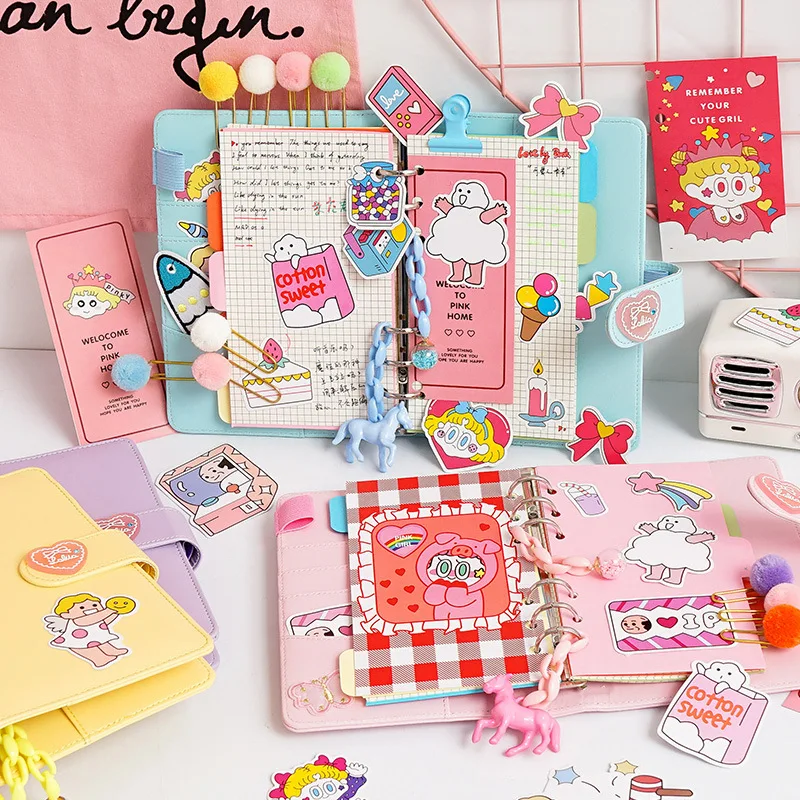 Кожаный чехол Карманный DIY Вкладыш Комплект для альбома девочка дети ручной