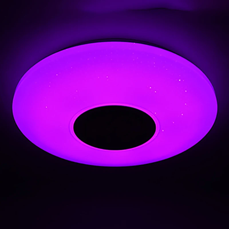 

Modern RGB Ceiling Lamp LED Colorful Ceiling Light with Bluetooth Speaker Living Room Bedroom Indoor Lighting Atmosphere Lamp