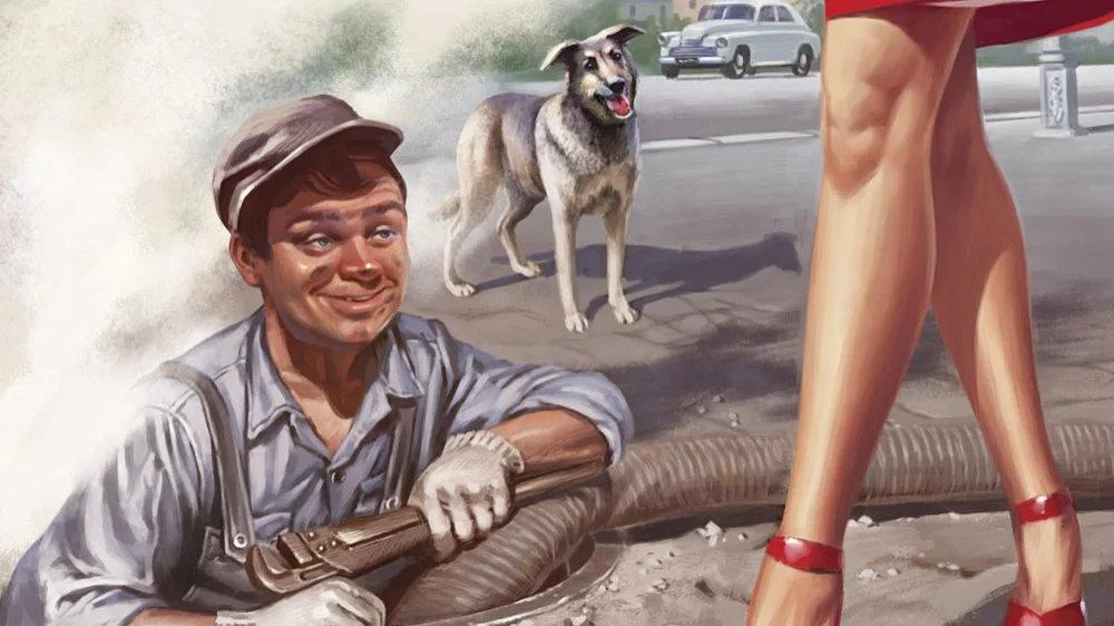 Винтажный советский русский штифт для девочек стюардесса ретро постер холст