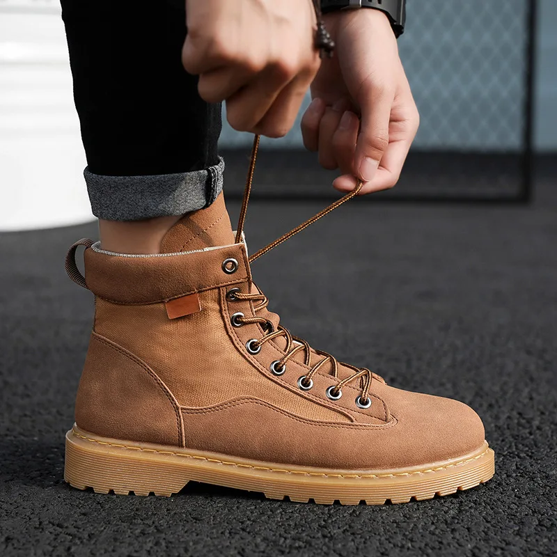 Классические мужские кроссовки Сникерсы Мужская обувь из флока на шнуровке