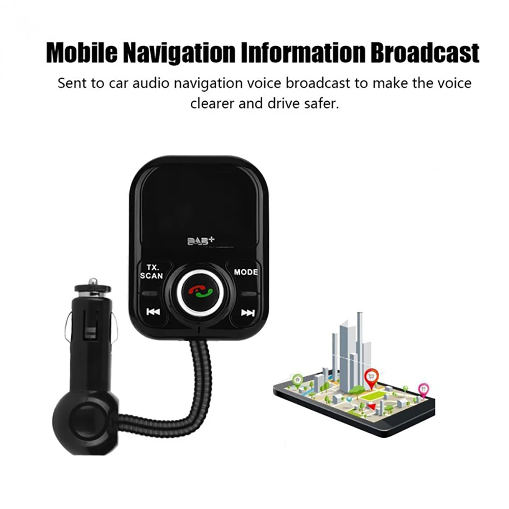 Автомобильный Bluetooth MP3-плеер DAB+ цифровое радио fm-передатчик Поддержка громкой связи телефонные звонки двойная звуковая карта USB fm-передатчик