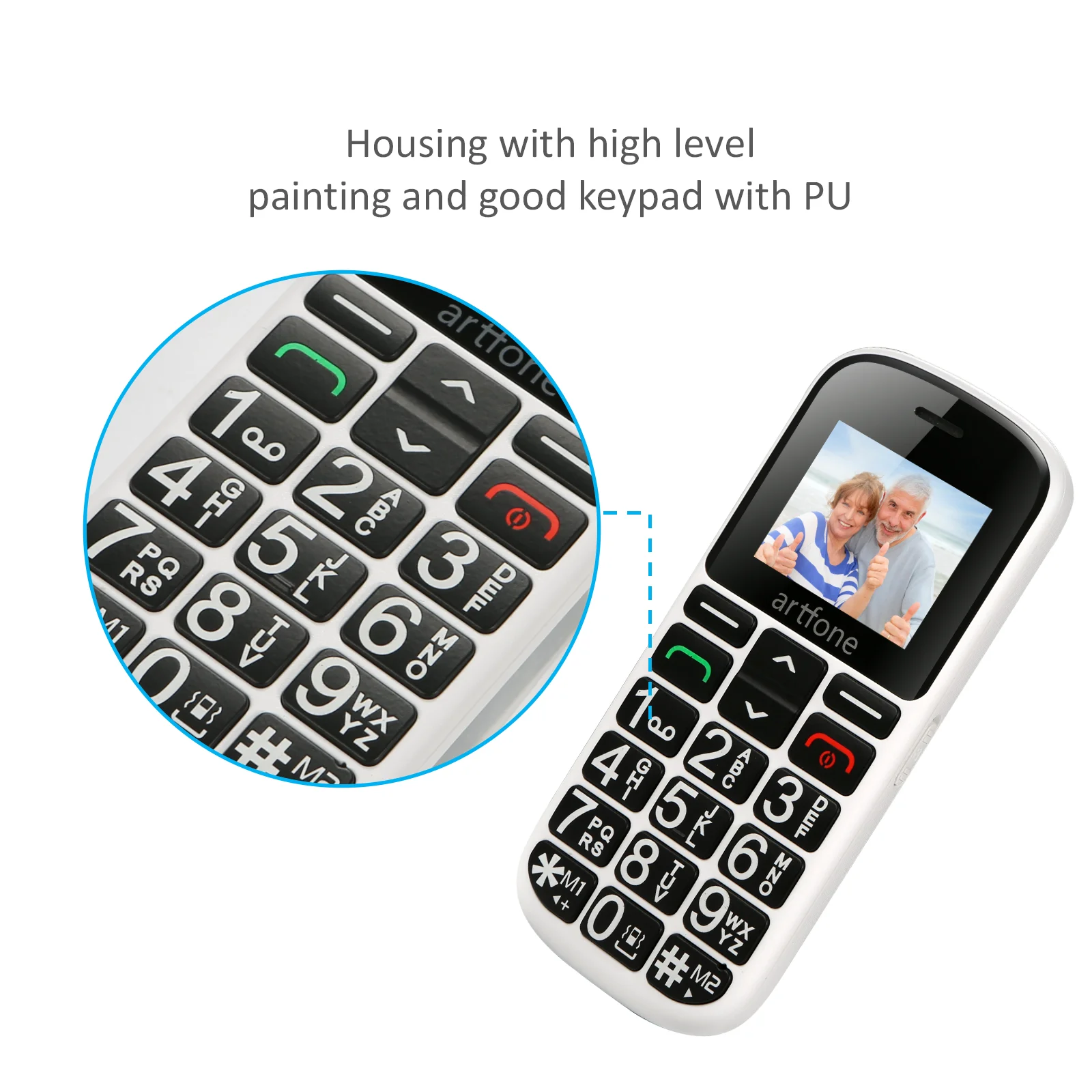 

artfone CS188 Big Button Mobile Phone for Elderly,Upgraded GSM Mobile Phone With SOS Button | Talking Number | 1400mAh Battery |