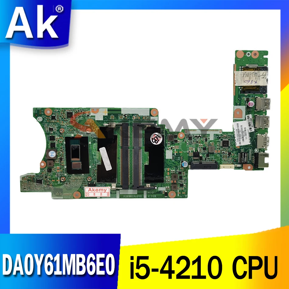 

Akemy New for hp PAVILION X360 13-A laptop motherboard 767820-501 767820-001 767820-601 i5-4210 DA0Y61MB6E0 mainboard working