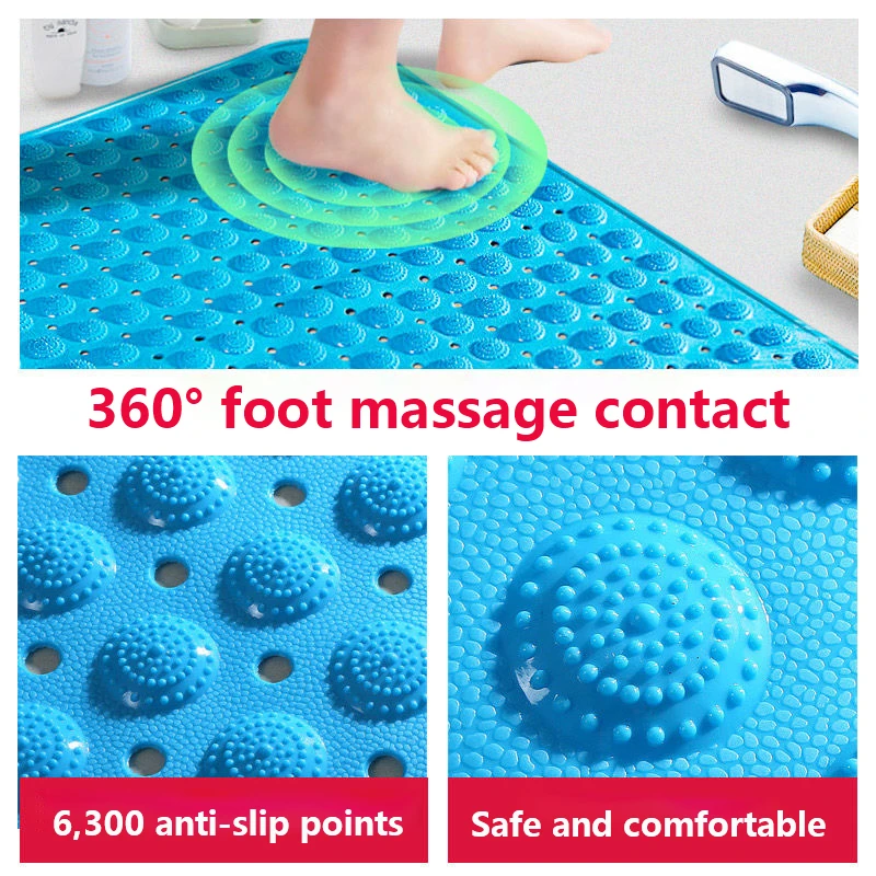 

1Pcs Self-Priming Silicone Bathroom Mats Bath Artifact Foot Massage Cushion Sole Non-slip Massage Pad Foot Wash Bathroom Mat