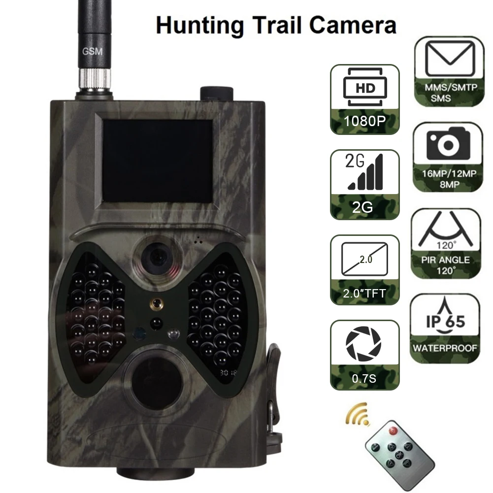 

Night Vision Hunting Camera HC-300M 16MP 940nm Trap Trail MMS GSM GPRS Outdoor Wildlife Cameras For field tracking