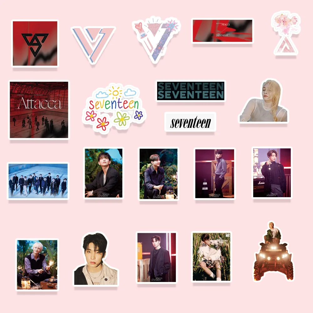 107 шт./компл. Kpop наклейка SEVENTEEN s Lomo карты новый альбом ATTACCA Высокое качество HD фото