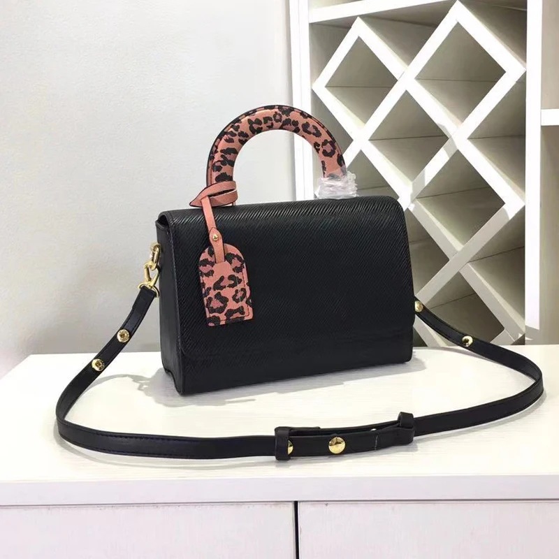 

Fashionable women's bag 2021 new letter lock clamshell bag Epi grain leather Twist medium handbag