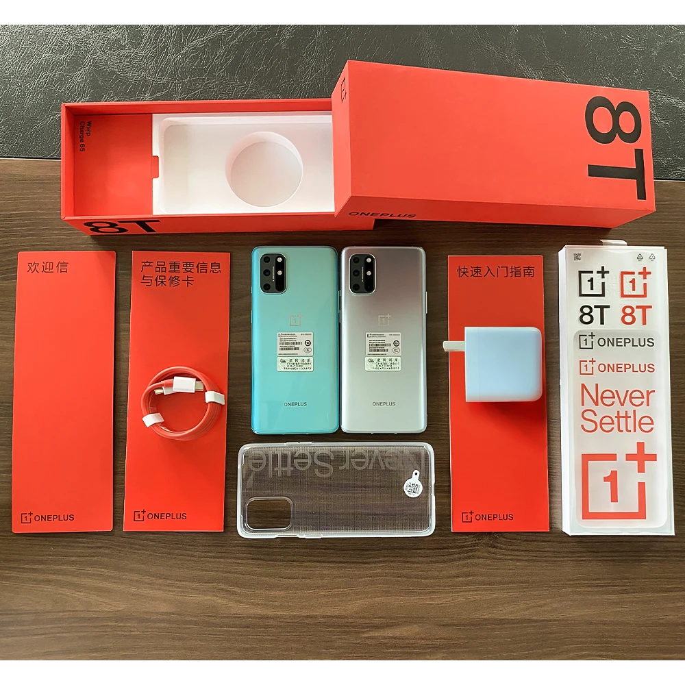 Чехол из ПВХ для Oneplus 8 T 5G 12 Гб 256 смартфон 120 Гц жидкости активно матричные осид Дисплей Snapdragon 865 65 Вт Warp заряда