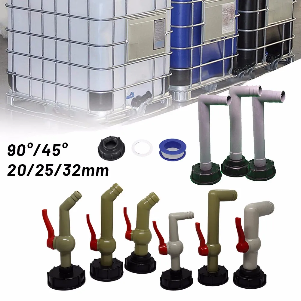 

Plastic 20/25/32mm Opening Standard Garden Accessories 90 Degree IBC Water Tank Adapter Replacement Connector Valve Fittings