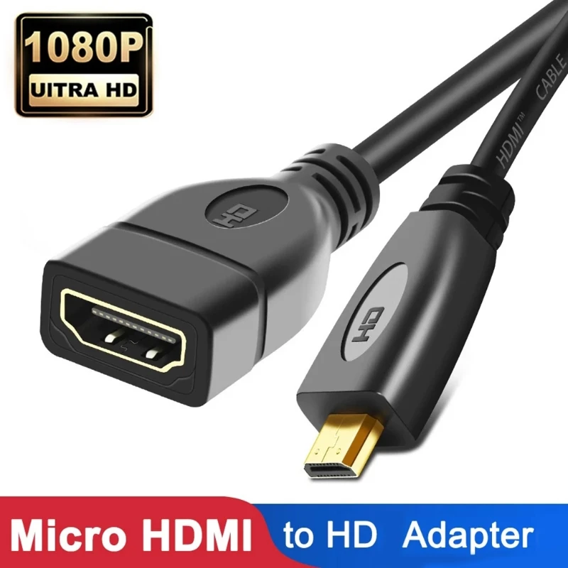 Микро-USB-кабель H052 19pin в HDMI-совместимый с женским адаптером 1080P для ноутбука