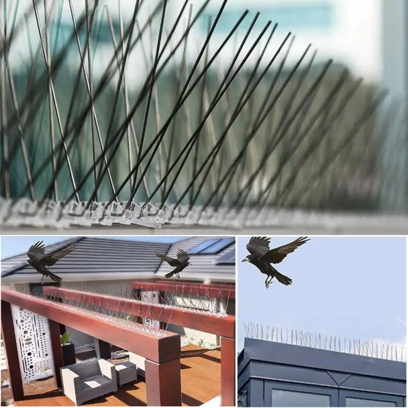 

25cm Stainless Steel Bird Repellent Spikes Eco-friendly Anti Pigeon Nail Deterrent Tool Owl Small Birds Fence Garden Supplies