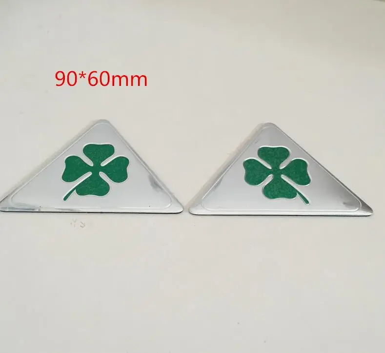 Значок-эмблема для бокового брызговика автомобиля Alfa Romeo quatrefoil green delta 147 156 159 166