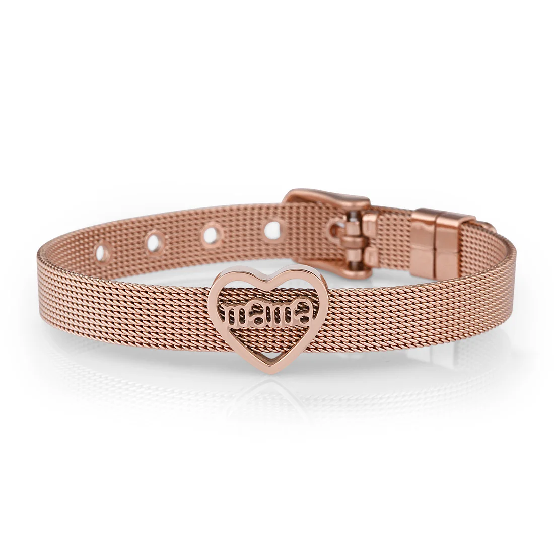 

Wesse JWD003 Heart Womens Bracelet Bangles Fashion Jewelry Steel Rose Gold Birthday Gift for Womens