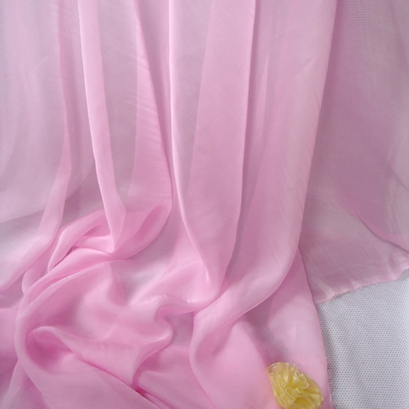 Промоакция на весну простая тканая мягкая гладкая шелковая шифоновая ткань 30D