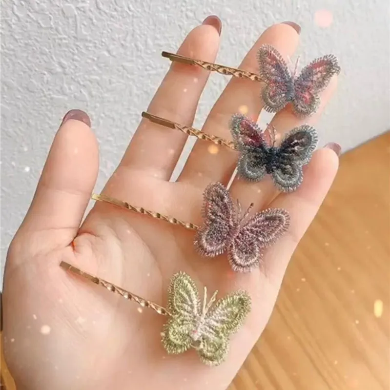 4 шт./компл. 3D стереоскопические нашивки-бабочки кружевная ткань фотоаксессуары