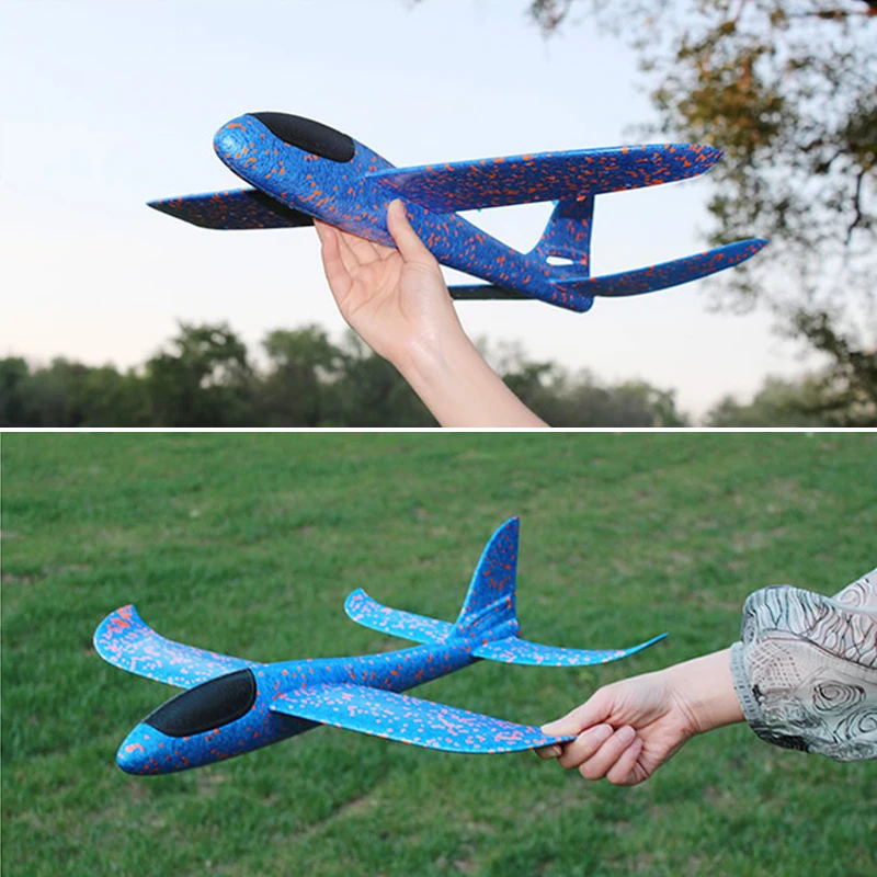 Новый 48 см ручной бросок самолет из пеноматериала игрушки на открытом воздухе