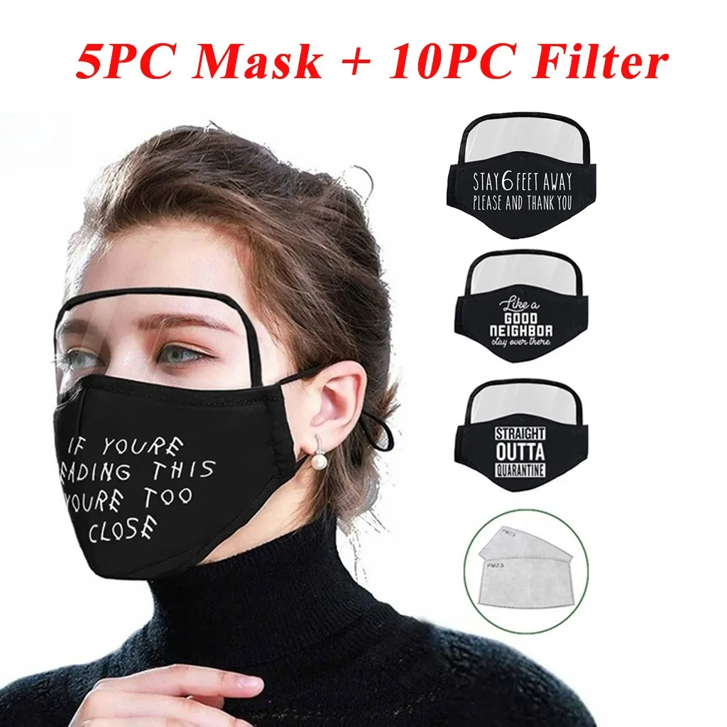 5 шт. маска с 10 фильтрами Пылезащитная наружная защитная для лица Защита глаз