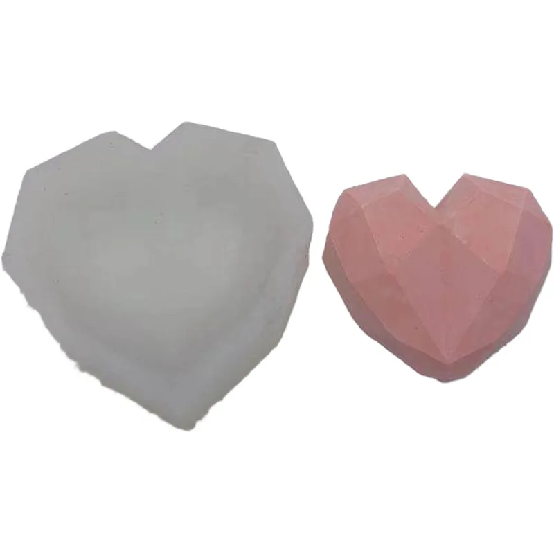 

Diamond Love Mousse Cake Mold Valentine's Day Heart Shaped Soap Car Vent Aromatherapy Silicone Mold